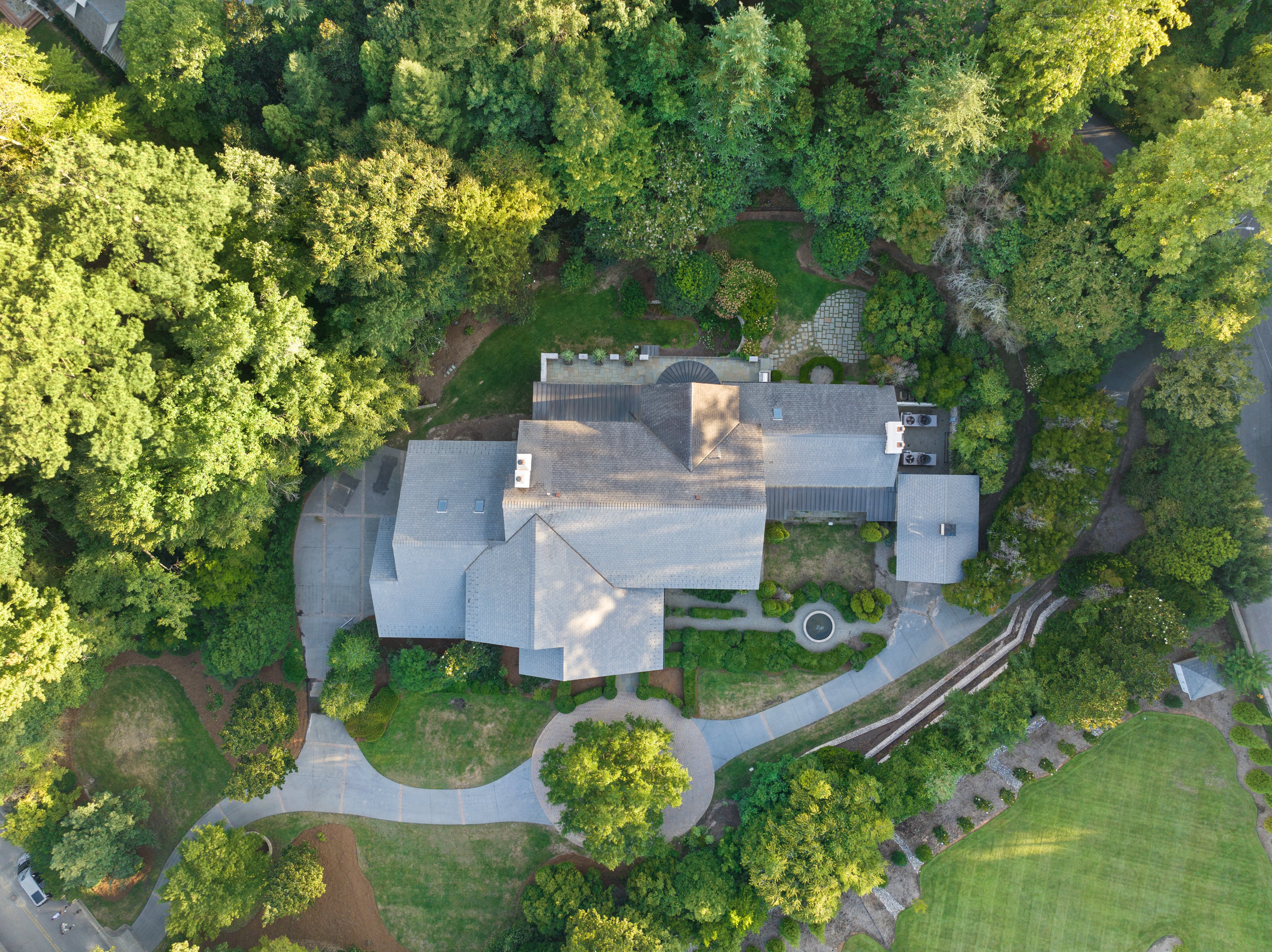 Arial view of the home
