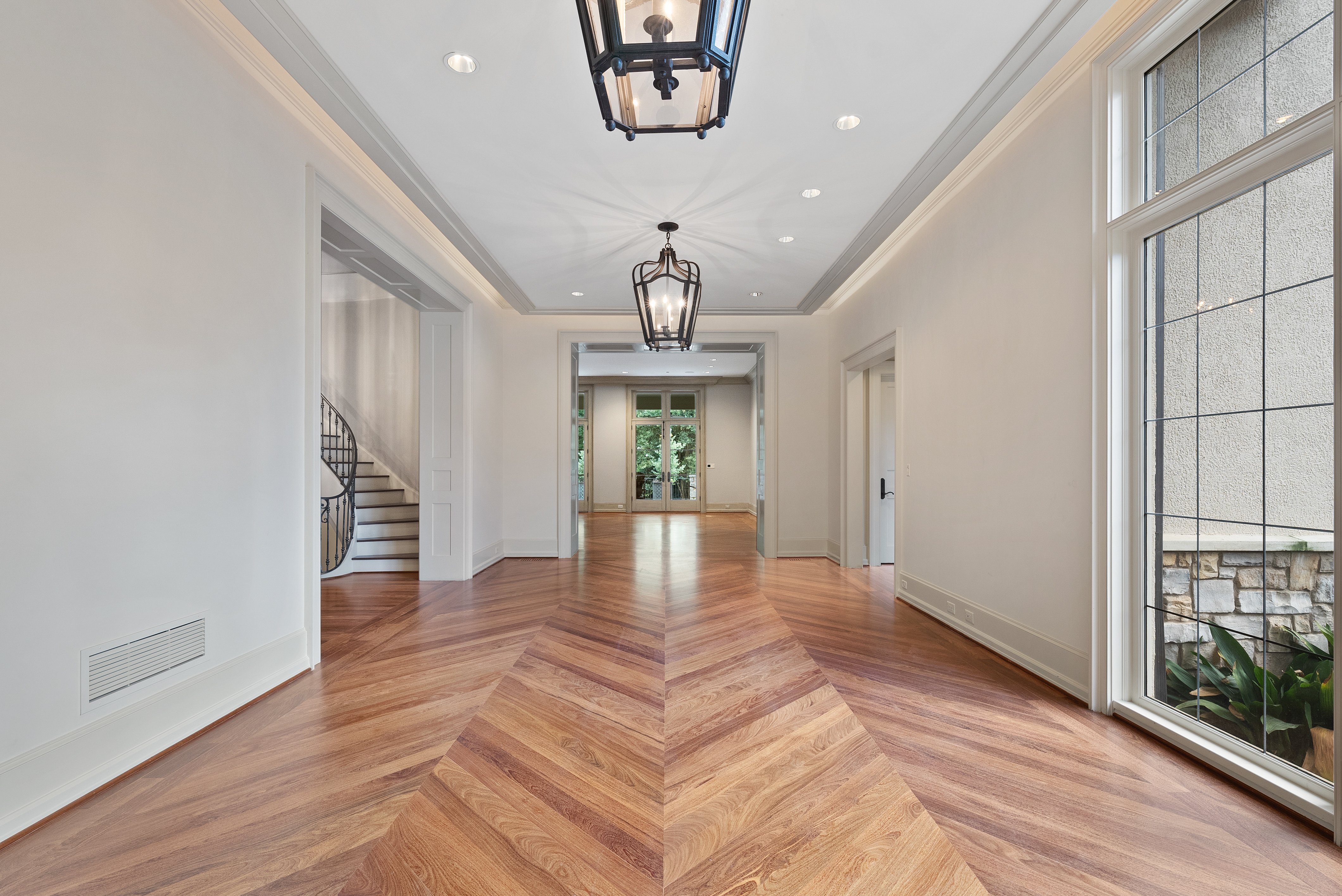 Entryway with hardwood floors