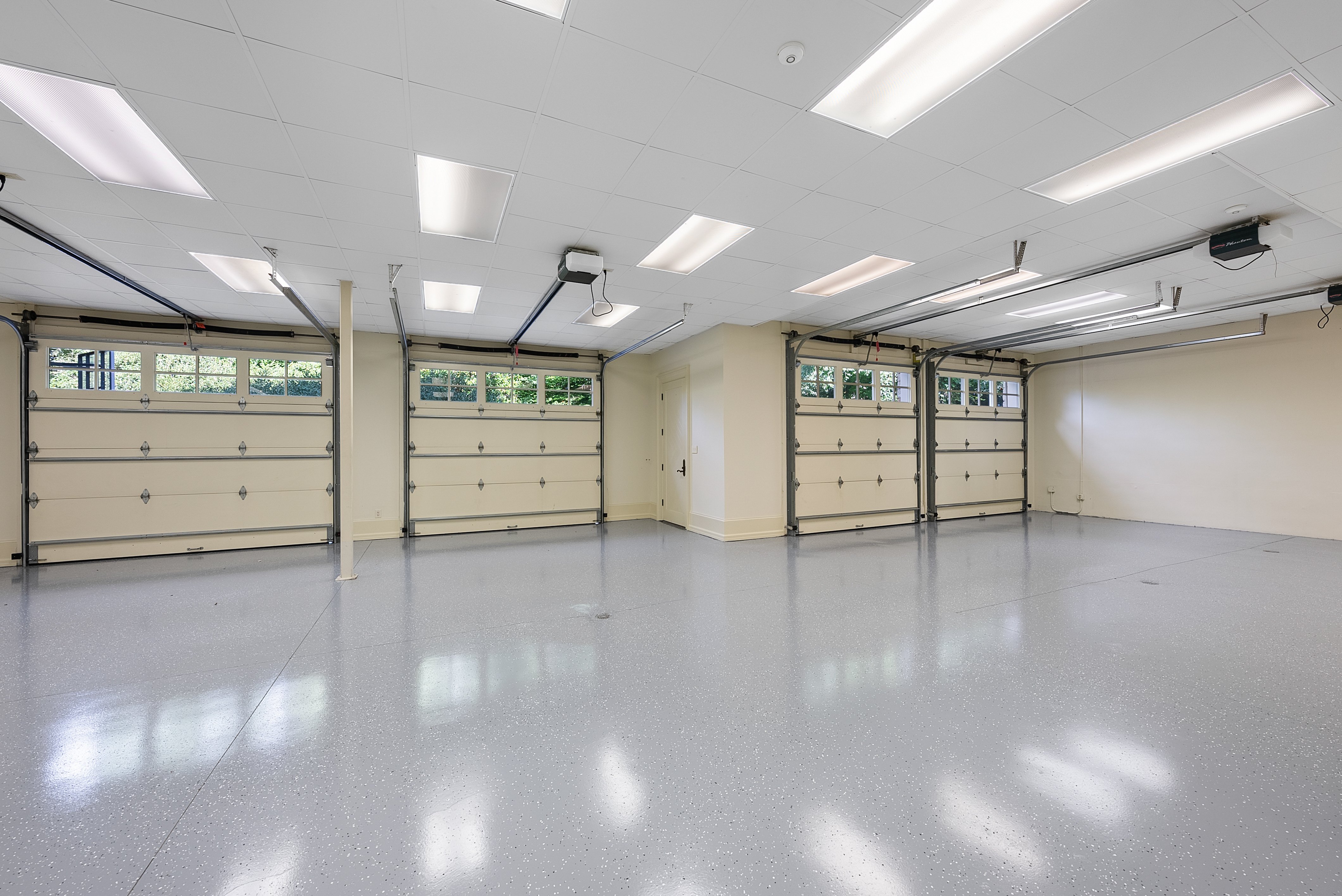 An alternate view of the garage with four doors